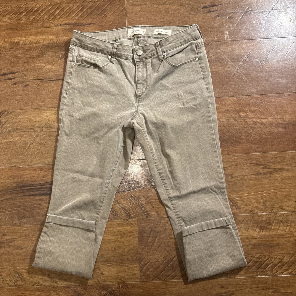 Jessica Simpson Forever Skinny Crop Women 29‎ Gray Wash Stretch Denim Pants - Picture 10 of 11